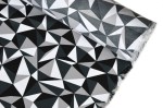 Tkanina dekoracyjna PU wzór: DECO 92 "Grafitowa Geometria"