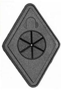 Naszywka z otworem na kabel "ROMB" 