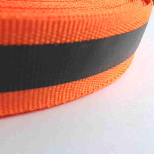 taśma odblaskowa pomarańczowo szara 24mm