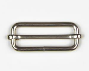 Nickel Moveable Bar Slide, Strap Adjuster 40mm 