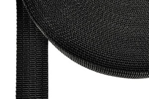 Plain Webbing Tape "RIBBED" 30mm BLACK