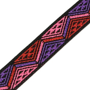 Guma płaska ozdobna MAYA RED 25mm