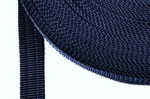 Plain Webbing Tape "RIBBED" 20mm DARK BLUE