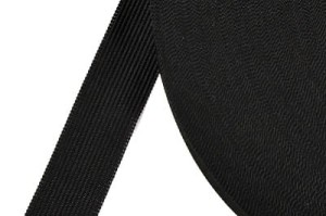 Knitted Trimming Tape 25mm BLACK