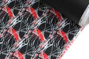 Tkanina drukowana PVC wzór: D31 - "Abstract Red"