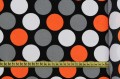 tkanina poliester dekoracyjna wodoodporna PU wzór DECO 26 grochy kółka koła pomarańczowe orange agatex (2).jpg