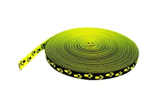 Taśma Nośna Gładka Dwustronna 15mm "Zwierzak" Neon ŻÓŁTA