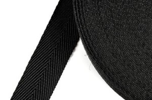 Herringbone Trimming Tape 25mm BLACK 