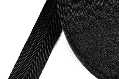 taśma lamówkowa lamówka jodełka 25mm czarna agatex.jpg