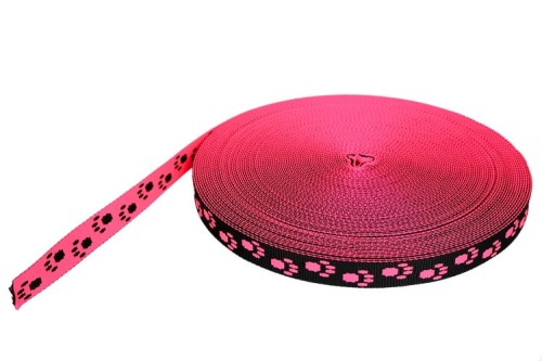 Taśma Nośna Gładka Dwustronna 15mm Zwierzak Neon RÓŻOWA agatex agatex.info.jpg